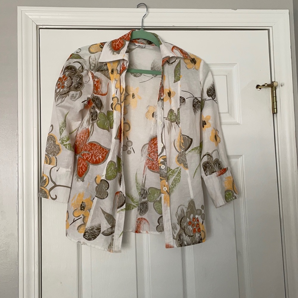 floral harvé benard blouse